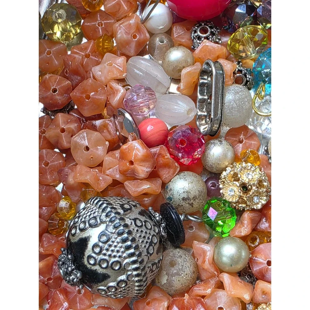 Mixed Jewelry Making Bead Lot Charms Findings Craft Supplies Glass Pearl Crystal